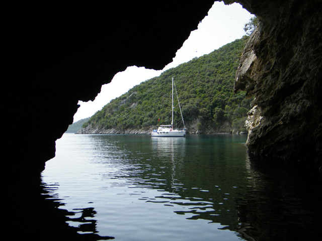 At anchor in Poros (Lefkas)